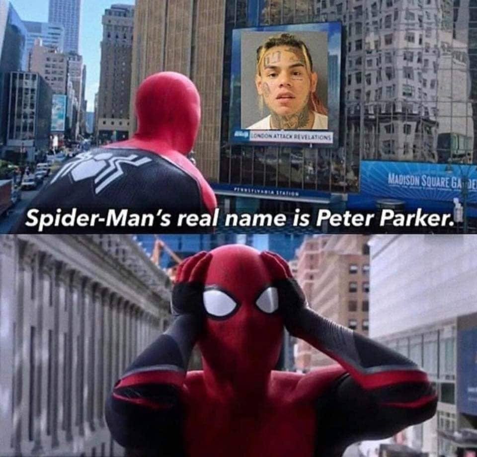 6ix9ine reveal Spider-Man's identity