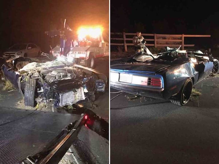 Kevin Hart's car accident aftermath photos