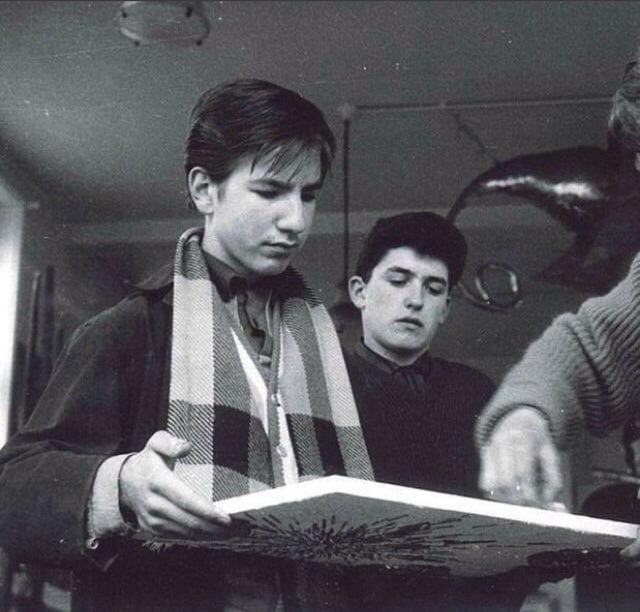 Alan Rickman as a high school student in the 60s'