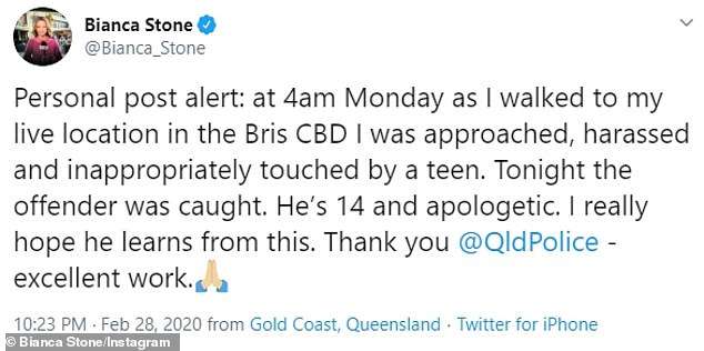 Reporter tweets to QLD police