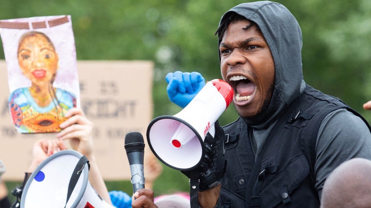 John Boyega has Disney's support after rallying angry protesters in the UK