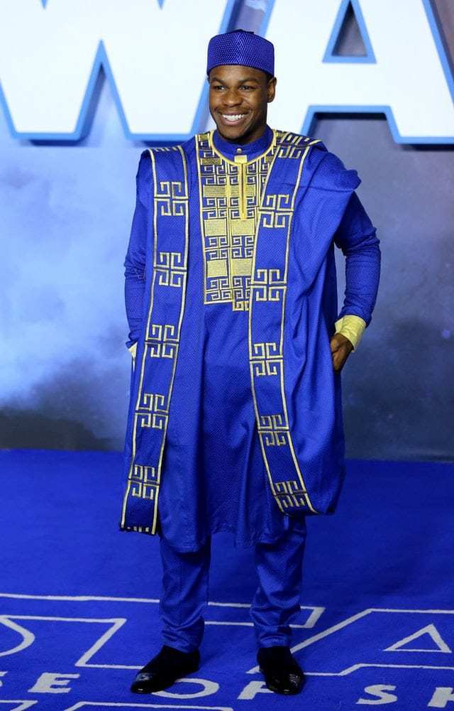 John Boyega (Finn) in Nigerian outfit