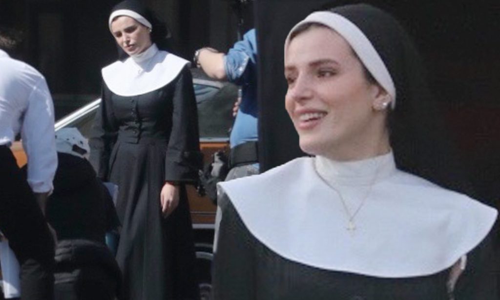 Bella Thorne as a nun in Habit movie starring Paris Jackson as female Jesus