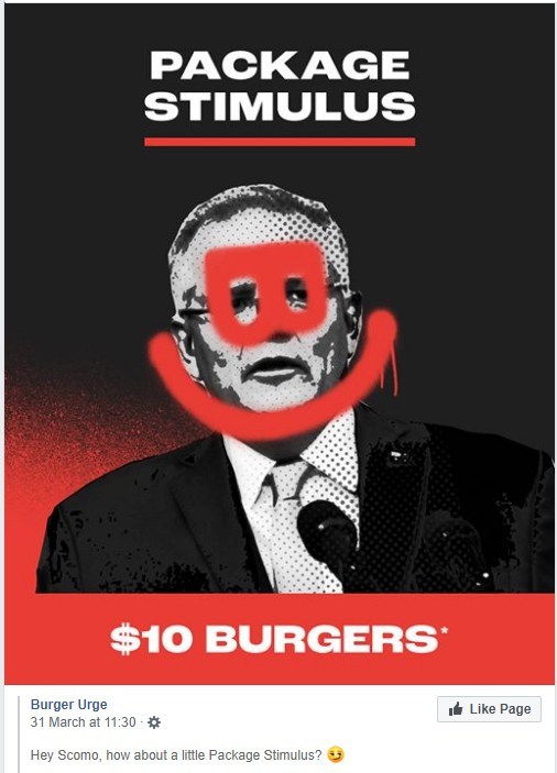 Burger Urge Facebook ad