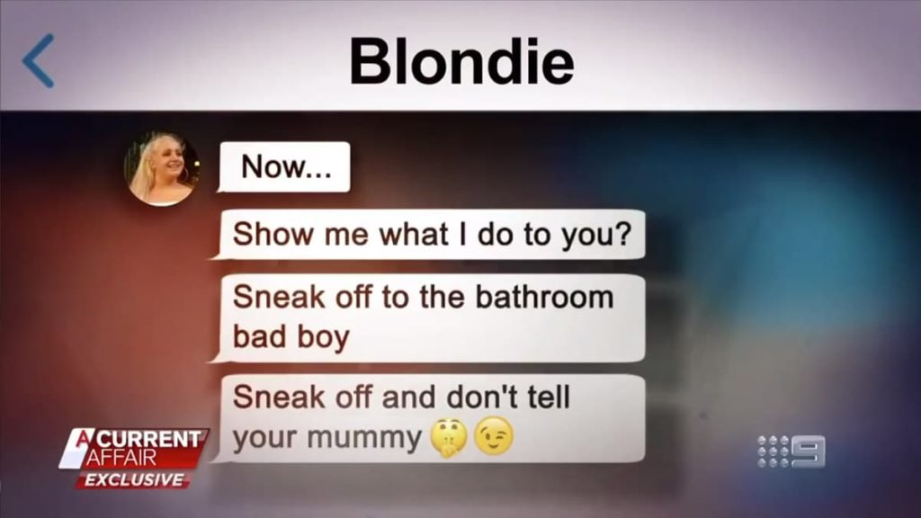 Blondie Australia asks to send nudes in leaked DM