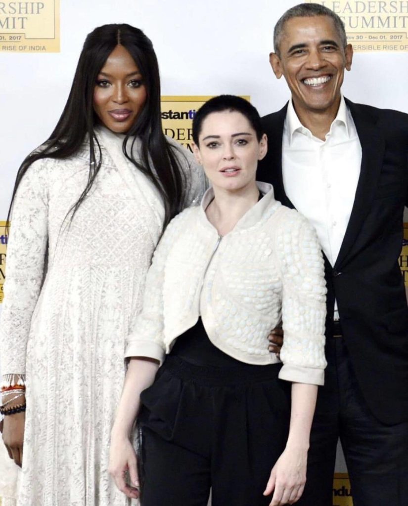 Charmed actress with Naomi and Obama