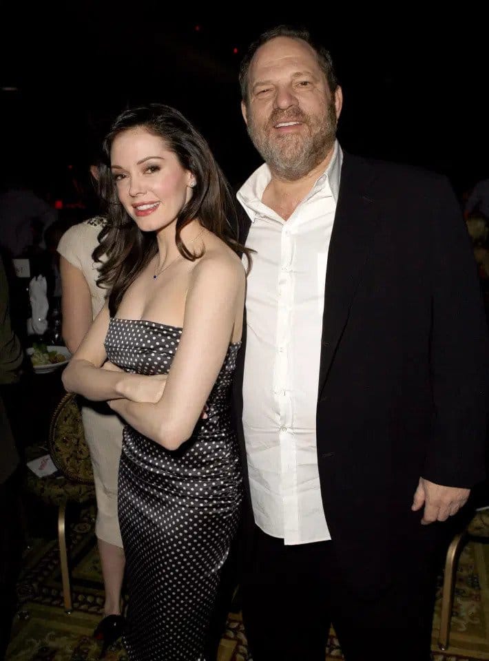 Rose McGowan and Harvey Weinstein