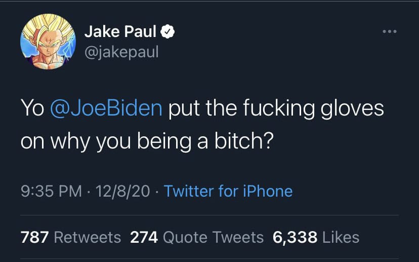 Jake Paul Joe Biden