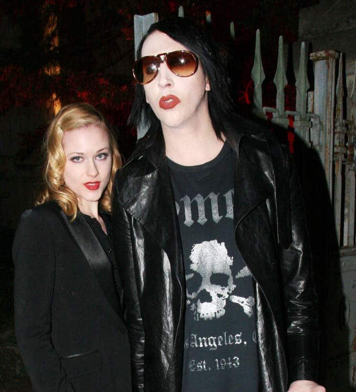 Manson and Evan Rachel Wood together
