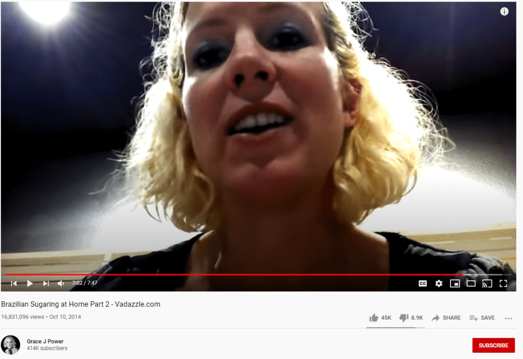 Grace J Power in X-rated YouTube video
