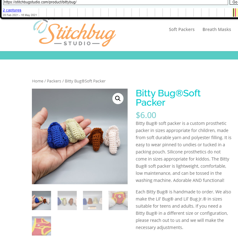 Bitty Bug Soft Packer for children and kiddos