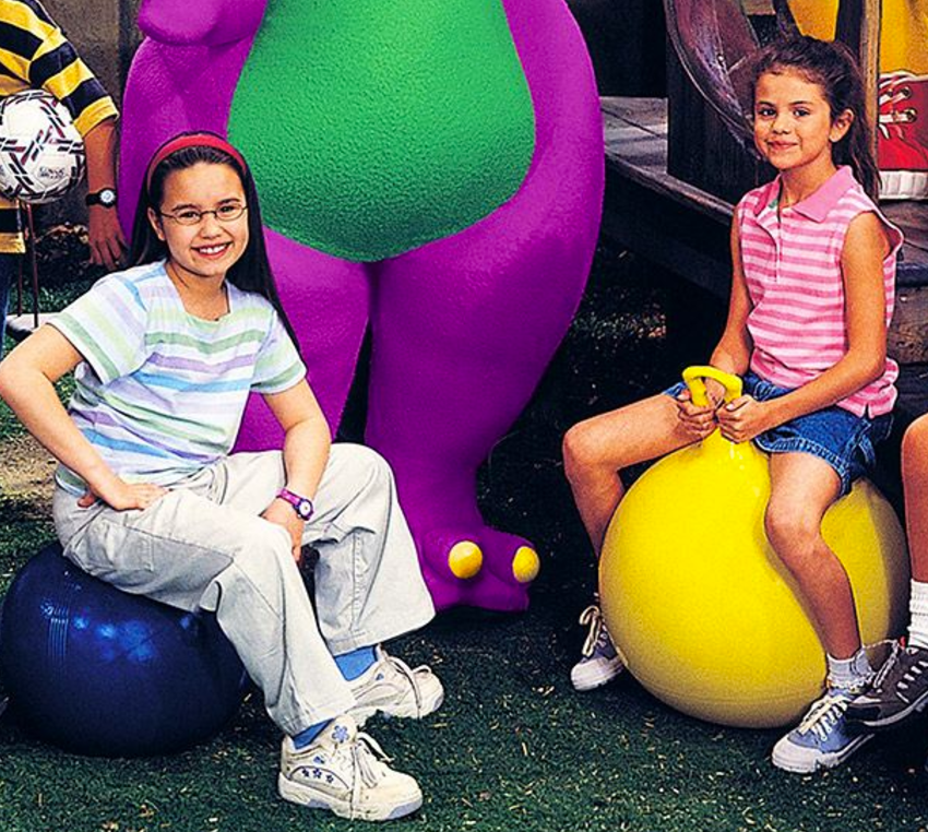 Demi Lovato, 10, and Selena Gomez on Barney and Friends