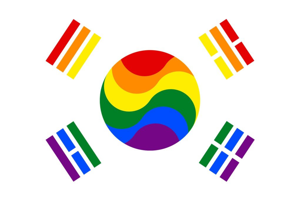LGBTQ South Korean flags