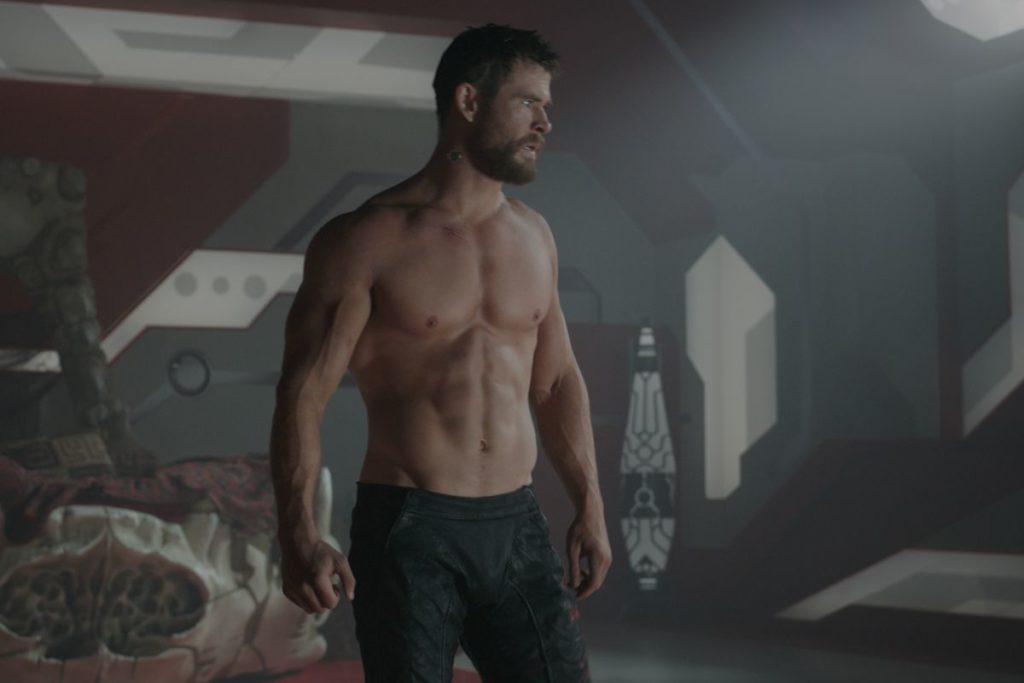Chris Hemsworth as Thor shirtless