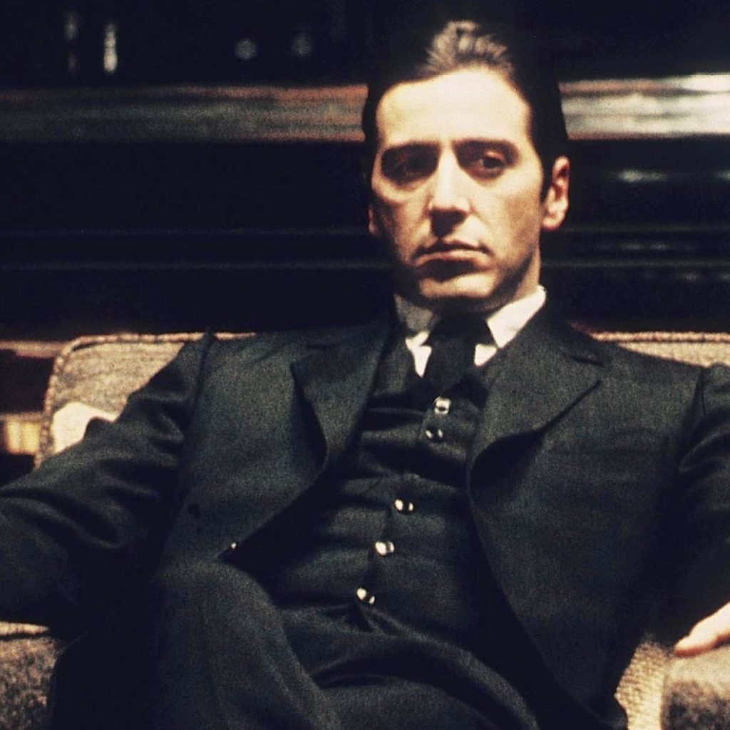 Young Al Pacino in The Godfather trilogy