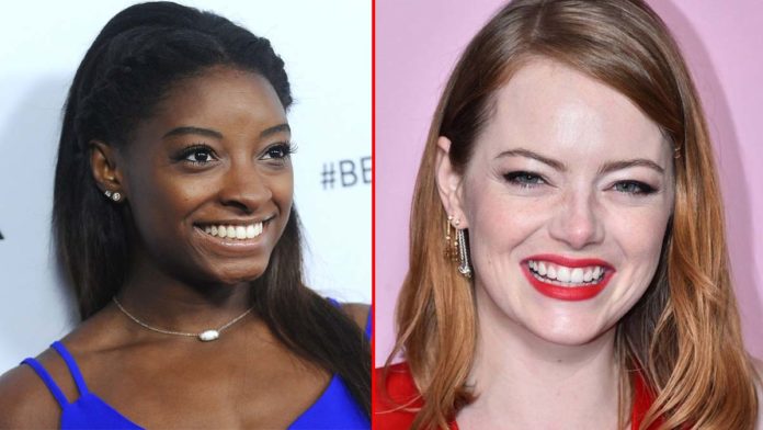 Is Emma Stone playing Simone Biles, US Olympic gold medalist, in biopic?