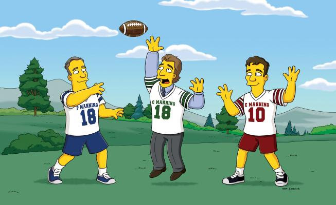 5. Eli and Peyton Manning on the Simpsons