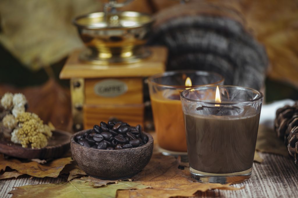 Aromatic Candles. Coffee and Sandalwood Scented Candles