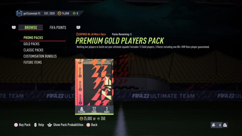 Pack prices