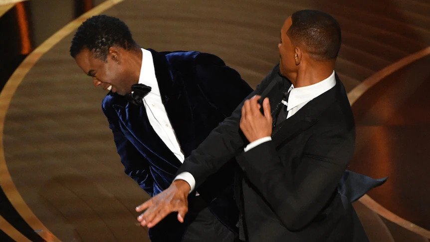 The real slap: moments after Chris Rock was assaulted by Will Smith