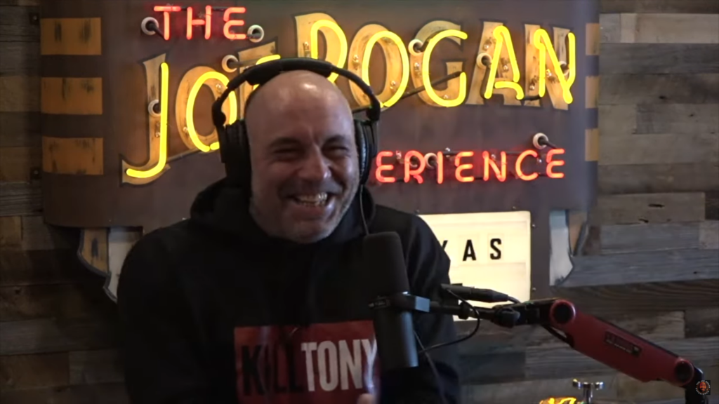 Joe Rogan laughs at "fecal delivery" comment by Johnny Depp.