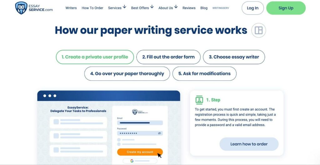 Essay Service website