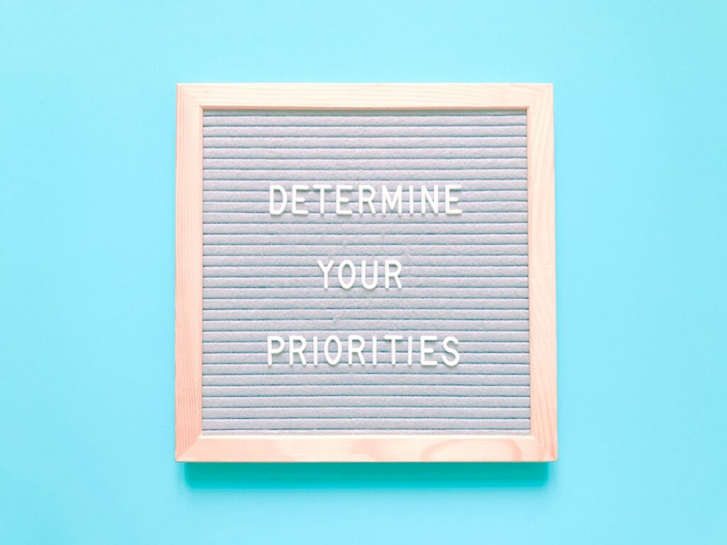 Determine your priorities. Quote. Quotes.