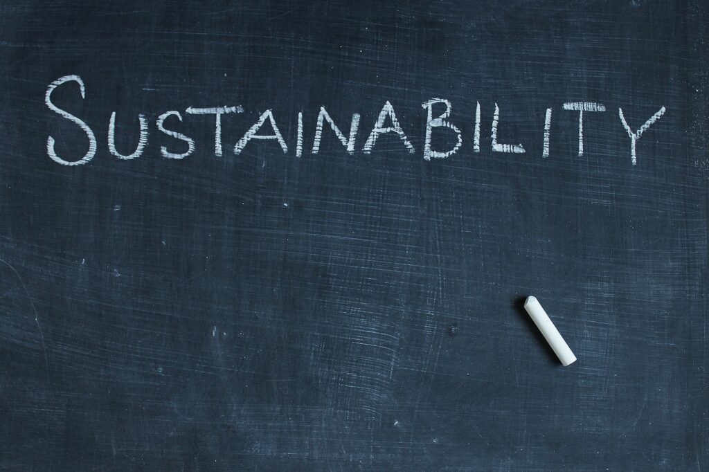 Sustainability chalkboard