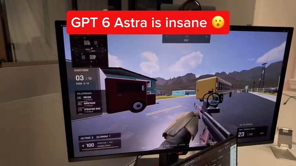 GPT-6 Astra Built a ‘Call of Duty’ Game—Then Changed It Between Matches